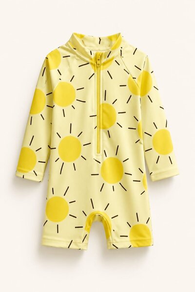 My Kids Wear Children's Long Sleeve Zippered Swimsuit - Comfortable and Conve...