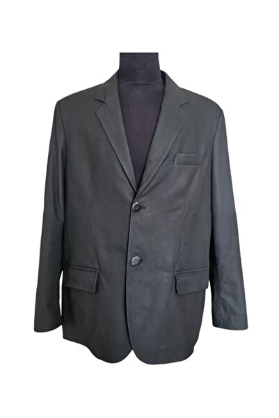asus deri Holland - Genuine Leather Black Men's Blazer Jacket