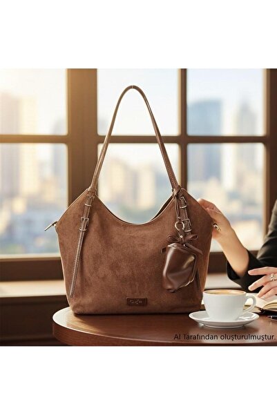 Guja C3016 Women's Imported Premium Large Size Suede Shoulder Bag
