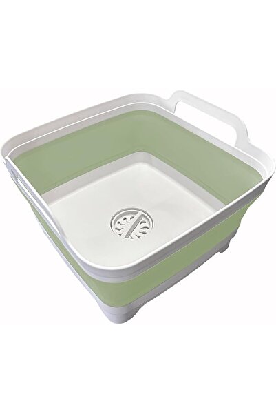GENERAL 9L Dish Basin Collapsible Sink with Drain Plug Carrying Handles, Spac...