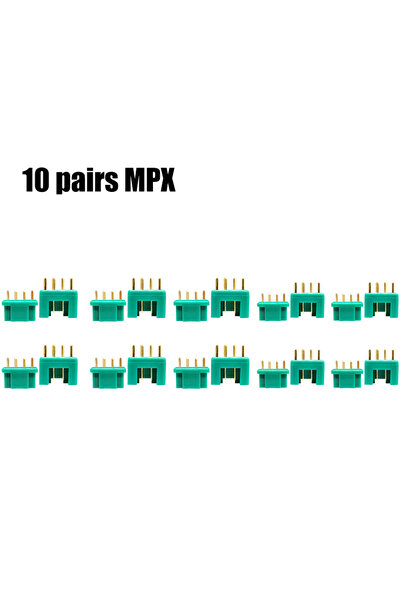 Choice6 10pairs-MPX 5-100Pcs MPX Multiplex Connector Male Female Plug 24K Gol...
