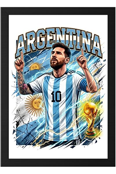 ALAYRA International Argentina Soccer Player A3 Football Wall Art for Bedroom...