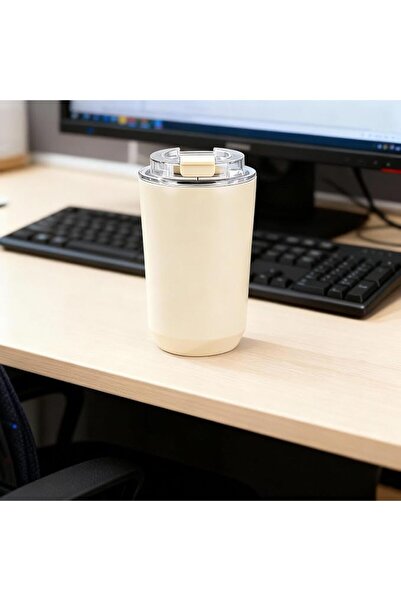 GENERAL Godutul Customized Stainless Steel Travel Mug with Lid, 380ml White I...
