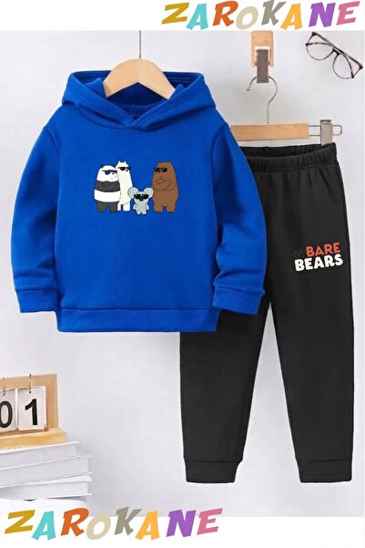 ZAROKANE Children's Winter Hooded Cotton Insulated Tracksuit Set with Glasses...