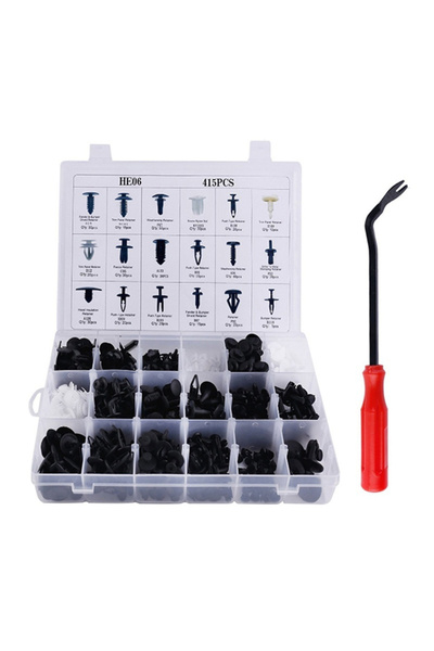 Choice 415 Pcs With Tool Mixed Size Car Plastic Retainer Clips Automobile Fen...