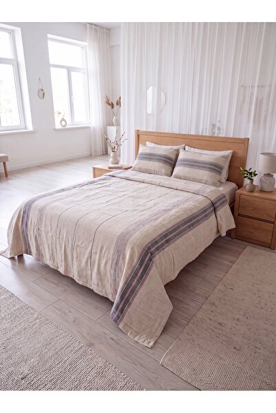 Lorenzella 100% Cotton Muslin Double Duvet Cover Set - Non-Ironing, Anti-Swea...
