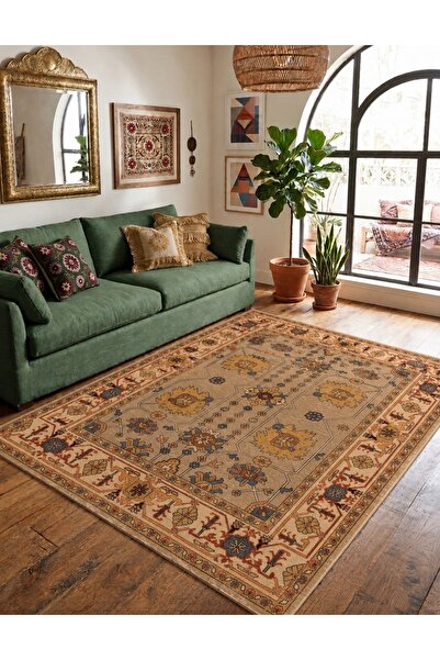 dekorug Doğal İplik Şönil Dokuma Pamuk Taban Halı Koridor Halısı Kilim – Antr...