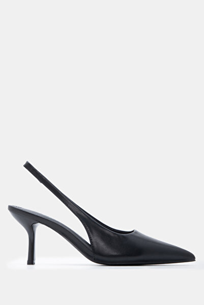 Luigi Μυτερές γόβες slingback με λάστιχο - Μαύρες - 38