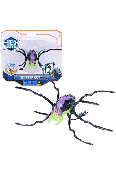 SPIN MASTERR Фигурка Skitter Bot Hex Bots – черен роботизиран паяк