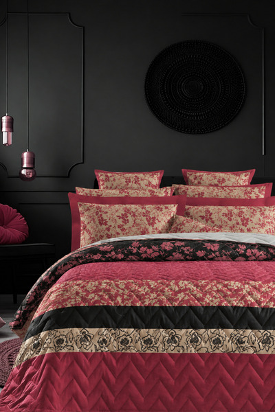 İQON Double-Sided Quilted Double Bedspread (1 Piece) Harmoni Colors