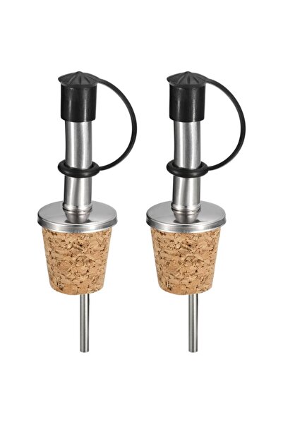 Choice 2pcs Stainless Steel Bottle Pourers Olive Oil Spout with Dust Caps, Co...