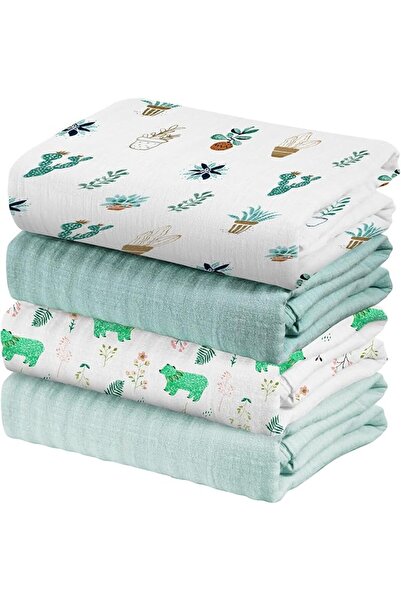 Homarket Soft and Breathable Receiving Blanket, 100% Bamboo Cotton Breathable...