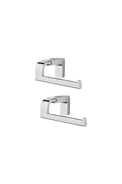 Tema Banyo Premium Kapaksız Tuvalet Kağıtlık (71010) -2'li Krom Renkli Paslan...
