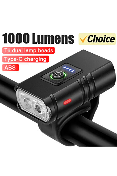 choice2 ضوء دراجة أمامي، ضوء دراجة قابل لإعادة الشحن عبر USB، شاشة عرض طاقة، ...