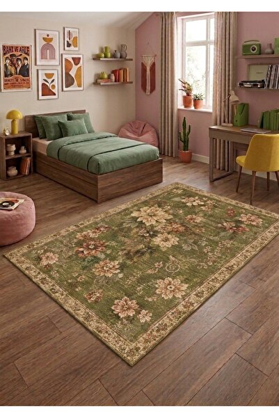 dekorug Doğal İplik Şönil Dokuma Pamuk Taban Halı Koridor Halısı Kilim – Antr...