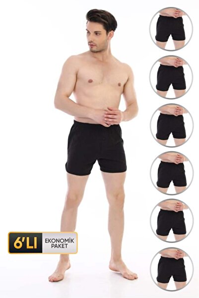Çift Kaplan Erkek Süpem Siyah Spor Külot 791 6'lı Ekonomik Paket