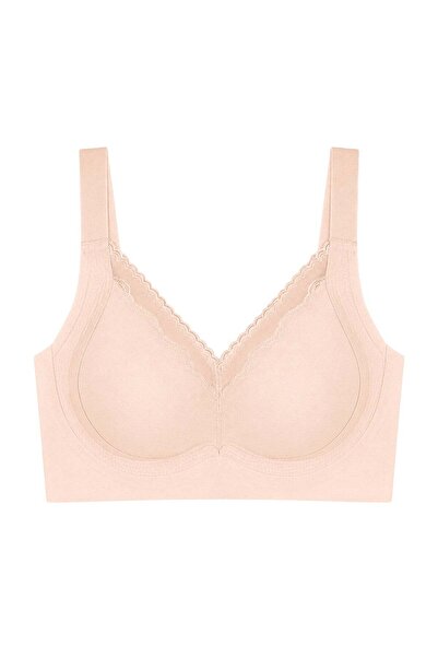Cottonhill Seamless Bra - Seravia | Latte Lazer Kesim Dantelli Minimizer Kadı...