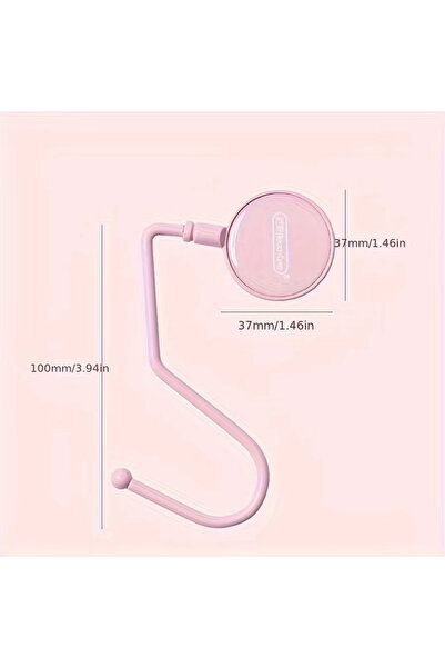 Choice5 Pink Book Bag Hook Office Desk Non-Stick Traceless Desktop Storage Ho...