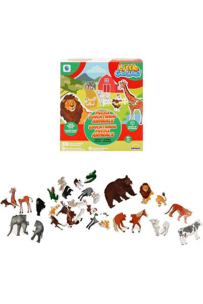 Smile Games Puzzle educational cu animale, Smile Games, 36 piese