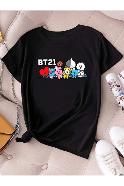 barsdepo Tricou imprimat BTS, Calitate PREMIUM Unisex Copii/Adulți