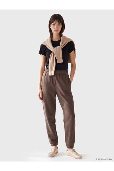 LC Waikiki Brown Women's Thick Jogger Sweatpants
