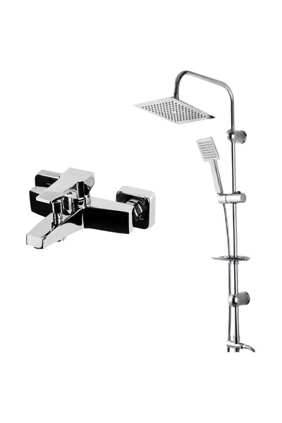Newarc Aqua Krom Banyo Bataryası ve Sky Duş Ünitesi 2'li Set 941511-440453