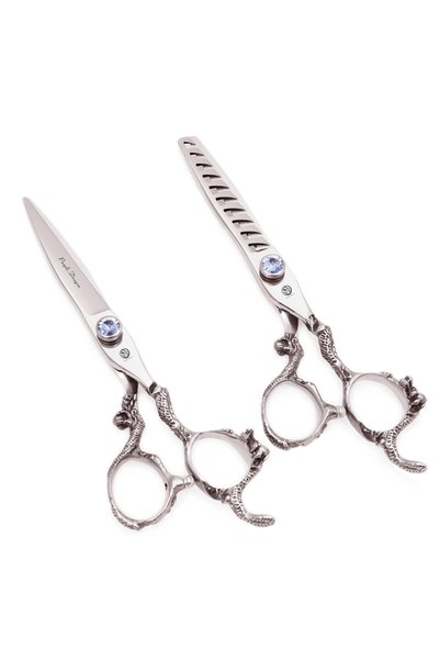 Choice3 Z9006-D-6N Hair Scissors 6" Japan 440C Purple Dragon Professional Sha...