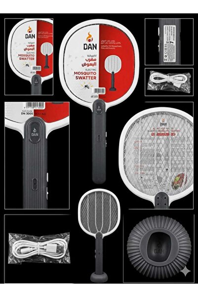 Dar Al Nahda DAN Electric Mosquito Swatter with Charging Base - Rechargeable ...