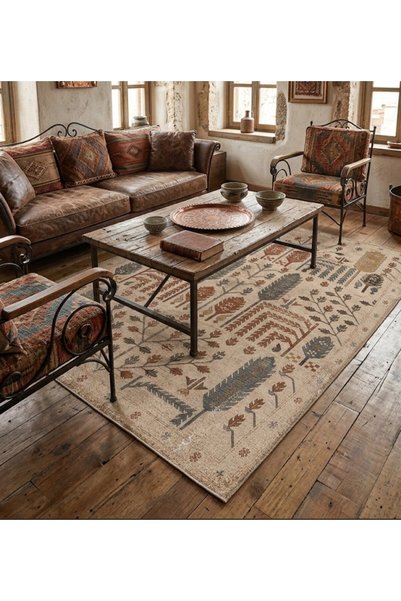 dekorug Doğal İplik Şönil Dokuma Pamuk Taban Halı Koridor Halısı Kilim – Antr...