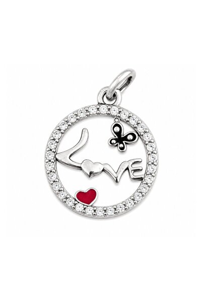 Flippy Ασημένιο μενταγιόν 925, Jolie Silver, Μοντέλο Αγάπης με Καρδιά και Πετ...
