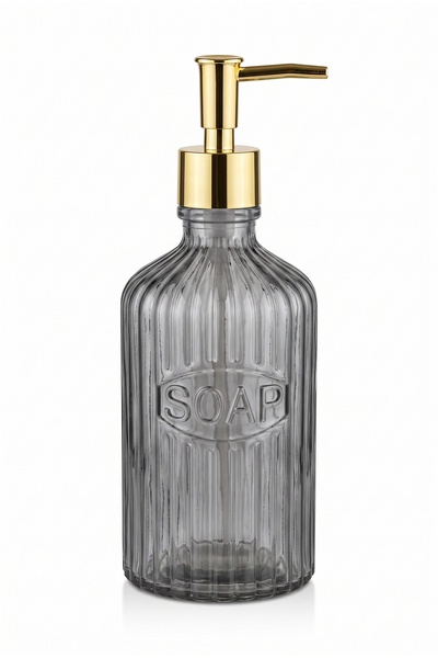 KLARHAUS Dozator decorativ de săpun din sticlă GLASSY – Dozator vintage cu du...