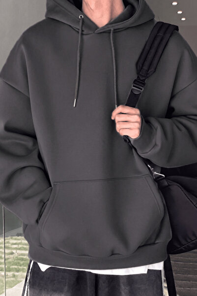 GENIUS STORE Men's Sweatshirt Kangaroo Pocket Fleece Lined 3 Thread Hooded Ov...