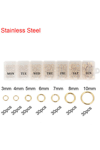 Choice5 gold color Stainless Steel Lobster Clasps Open Jump Rings Crimp Beads...