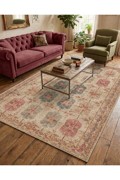 dekorug Doğal İplik Şönil Dokuma Pamuk Taban Halı Koridor Halısı Kilim – Antr...