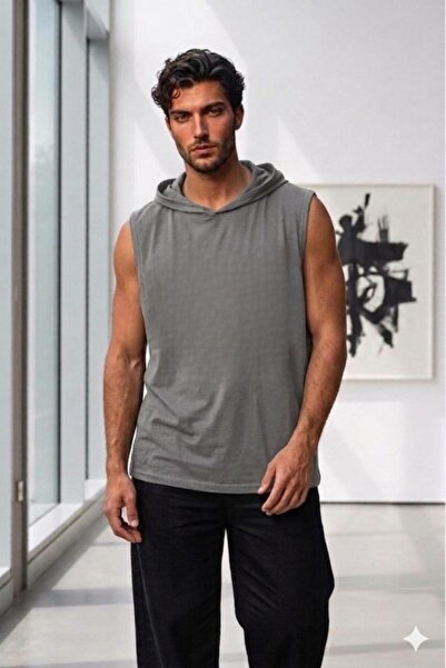 CAST COLLECTİON Men's Nardogri Hooded Sleeveless Undershirt