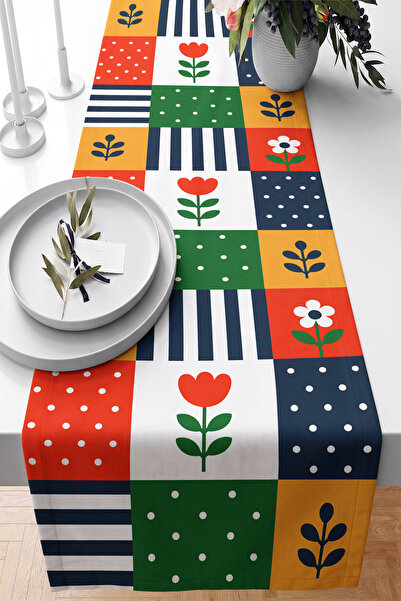 Realhomes Colorful Patchwork Floral and Heart Motifs Polka Dots and Stripes 4...