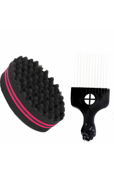 Choice C 3Pcs/Set Pro Sponge Hair Brush Double Sided Magic Twist Hair Brushes...