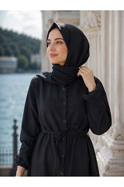 hafsamina Hakim Yaka Gömlekli İkili Takım Siyah HM2943