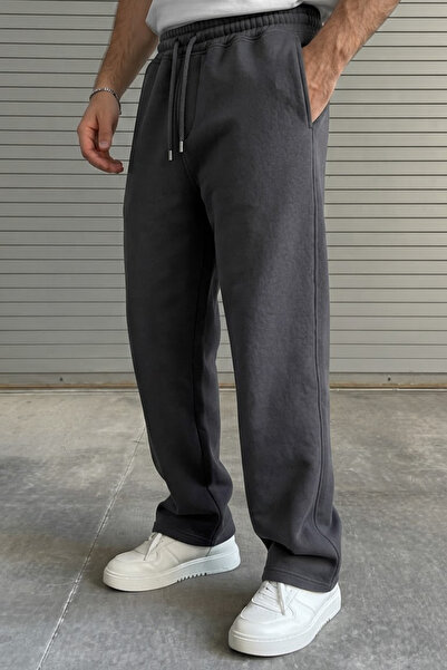 EydaMoon Men's Baggy Sweatpants 3 Thread Oversize Straight Leg with Back Pockets