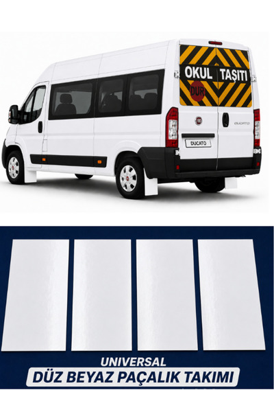KAPOTO Fiat Ducato Ön Arka Beyaz 4 Lü Set Paçalık Takımı Çamurluk Tozluk Akse...