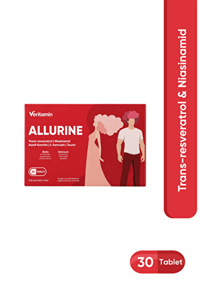 Veritamin Allurine-Cilt ve Saç Takviyesi | Trans Resveratrol ve Niasinamid İç...