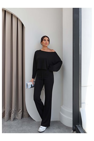 ESRAHELVACI Kayak Neck Modal Tracksuit Set