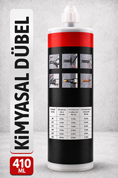 Badem10 Kimyasal Dübel 410 ml Polyester Bazlı Epoksi Ankraj Yapıştırıcı Beton...