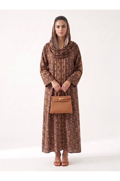 Hadiyath Al Madinah Mosaic Printed Abaya - HM