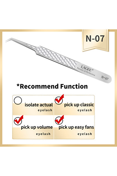 Choice22 N-07 LAGEE eyelash extension tweezer volume precise luxury diamond g...