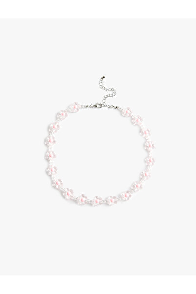 Koton Steel Mixed Beaded Floral Necklace