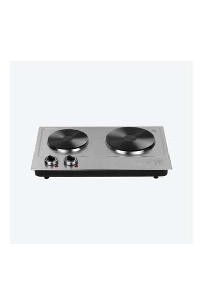 Kolin Electric Cooker 2 Burner 1500W - Steel