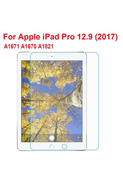 Hot Pada واقي شاشة زجاجي مقوى لجهاز iPad Pro 12.9 2017، قطعتان، لجهاز Apple i...