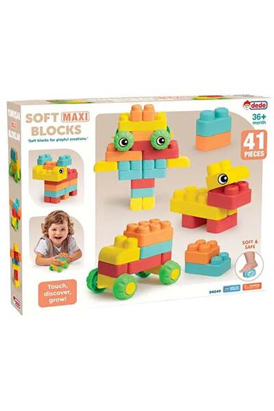 DEDE Set de constructie, Dede, Soft Maxi Blocks, 41 piese