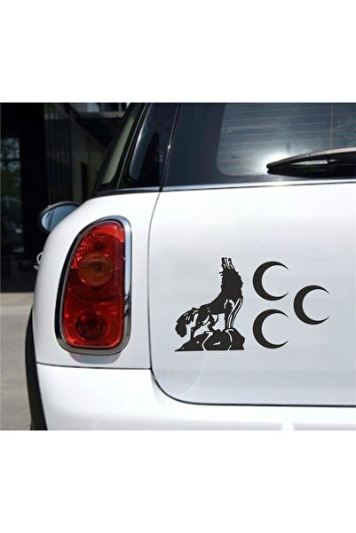 Hediyeni Al Three Crescent Wolves Vehicle, Car, Auto, Motorcycle, Helmet, Lap...
